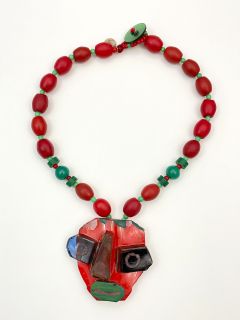 Old "Koffi" african beads from Mali, Loubia beads from Ethiopia, 18th 19th century Bohemian beads