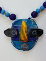 Art glass mask pendant