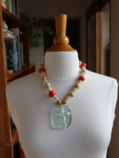 Necklace-pendant, view on mannequin